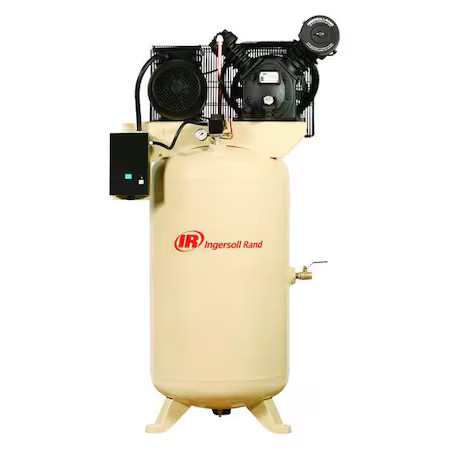 Ingersoll-Rand 2475N7.5-V-230/1 Electric Air Compressor, 7.5 Hp, 2 Stage