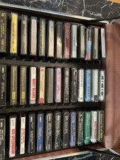 Vintage Cassette Case Holder Full Of Assorted Cassettes 39 Cassettes