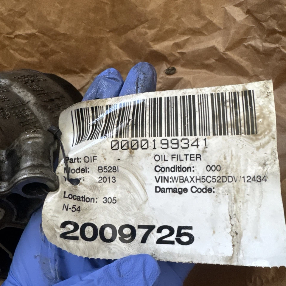 Enfriador de carcasa de filtro de aceite del motor N20 para BMW 528I 2013-2016 2,0 l AWD Foto 2 de 4