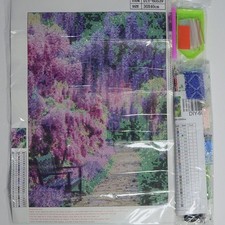 Blooming Trees Diamond Painting Art Kit For Adults 30x40cm Bench Path DIY Craft