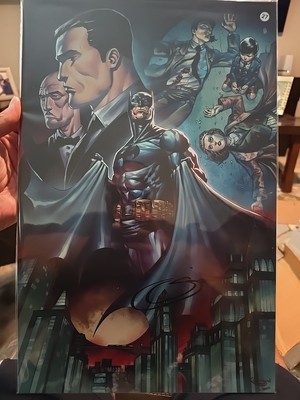 Batman Gotham City Print 11x17 SIGNED by Sajad Shaw with COA!!