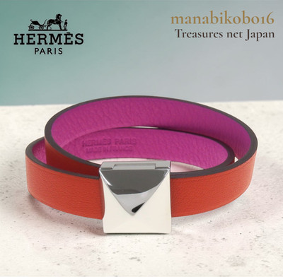 Hermes Medor Infinie Double Tour Bracelet Leather Infini de Brute Bracelet japan