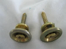 1982 FENDER GOLD PLATED Guitar or Bass Strap Buttons for Strat P-Bass Jazz knobs