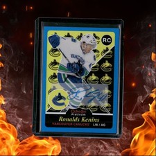 2015-16 O-Pee-Chee Platinum Ronalds Kenins Retro Rainbow Blue Rookie Auto #R96
