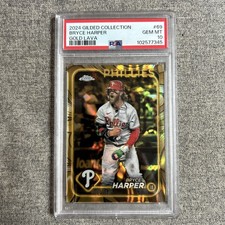 2024 Topps Gilded Collection Bryce Harper Gold Lava Refractor #/10 Phillies
