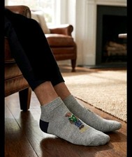 Polo Ralph Lauren Bear Ankle Socks 3-Pack Multi-Color Size 39-42 NEW Polo Bear