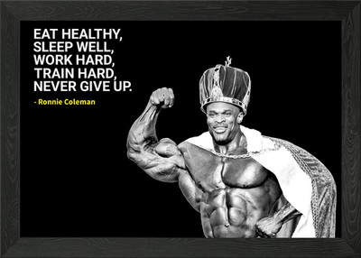 Ronnie Coleman Zitate gerahmtes Wandbild Poster Leinwanddruck Bild