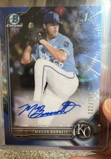 2022 Bowman Draft Autographs Mason Barnett #CDA-MB Blue Wave Refractor /150