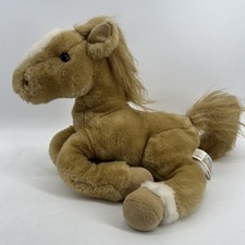 Animal Alley Mustang Horse Plush Light Brown Toys R Us Floppy 12 Palomino VTG