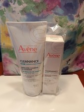 Avene Cleanance Acne Medicated Gel Cleanser Treatment Cream Set. Full Size.