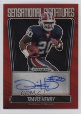 2025 Panini Prizm Black Sensational Signatures Red /99 Travis Henry Auto 1p9e