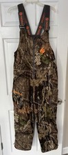Nomad Bib Pants Camo Honeycomb Fleece Lined Hunting Overalls EXC