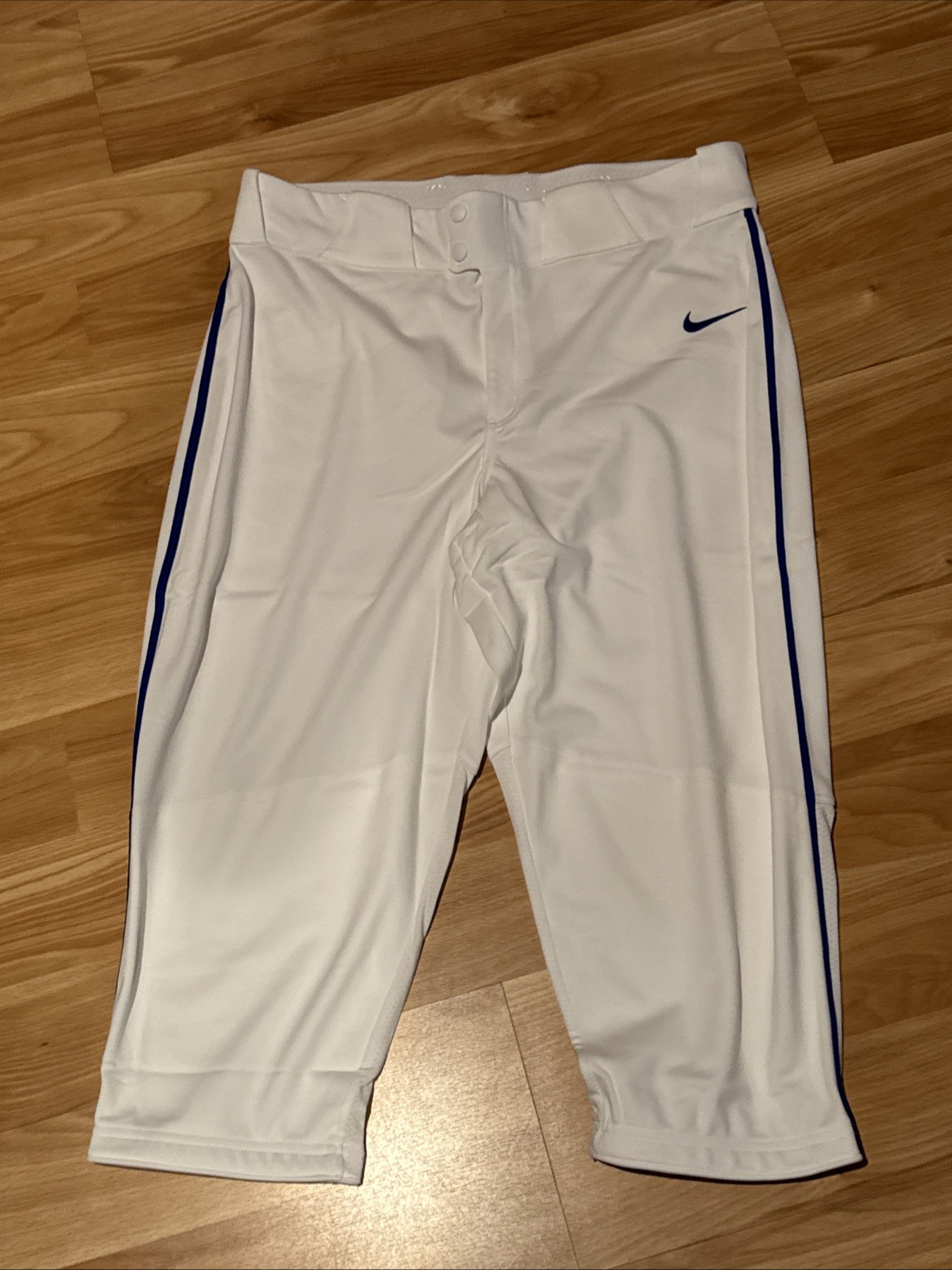 Nike Vapor Select High White/Blue Piped Baseball Pants Men's Size Large MLB Pant