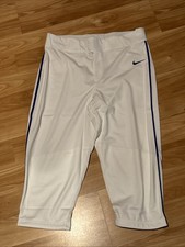 Nike Vapor Select High White/Blue Piped Baseball Pants Men's Size Large MLB Pant