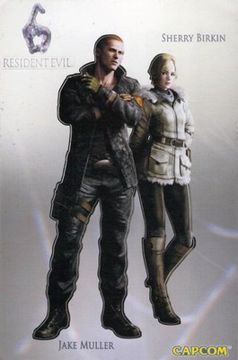 Resident Evil 6 Sticker Decal Capcom Jake Muller Sherry Birkin Video Game Horror