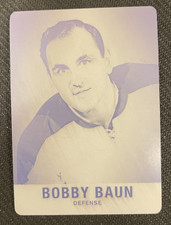 2017-18 LEAF BOBBY BAUN BLACK PLATE #ed 1/1