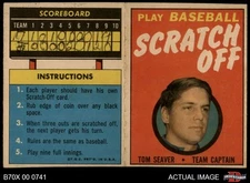 1970 Topps Scratch-Offs Tom Seaver Mets HOF 1 - POOR