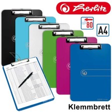 Herlitz Klemmbrett DIN A4 Kunststoff Schreibplatte Schreibbrett Schreibunterlage