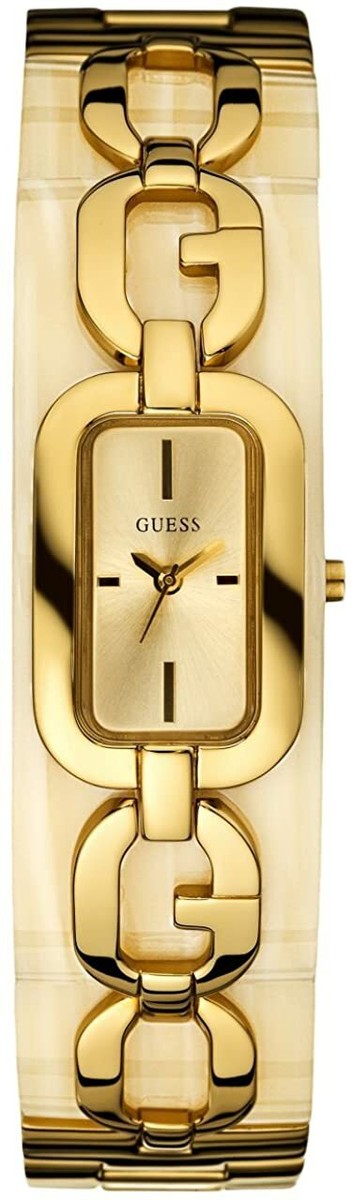 NEW GUESS GOLD TONE S/STEEL BAND,ACRYLIC BEIGE HORN BRACELET  display picture 3