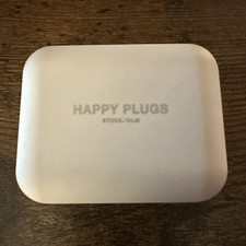 Happy Plugs Air 1 Plus Wireless Bluetooth In-Ear Earphones  Charging Case White