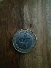 1807 £2 Error coin upside down writing.