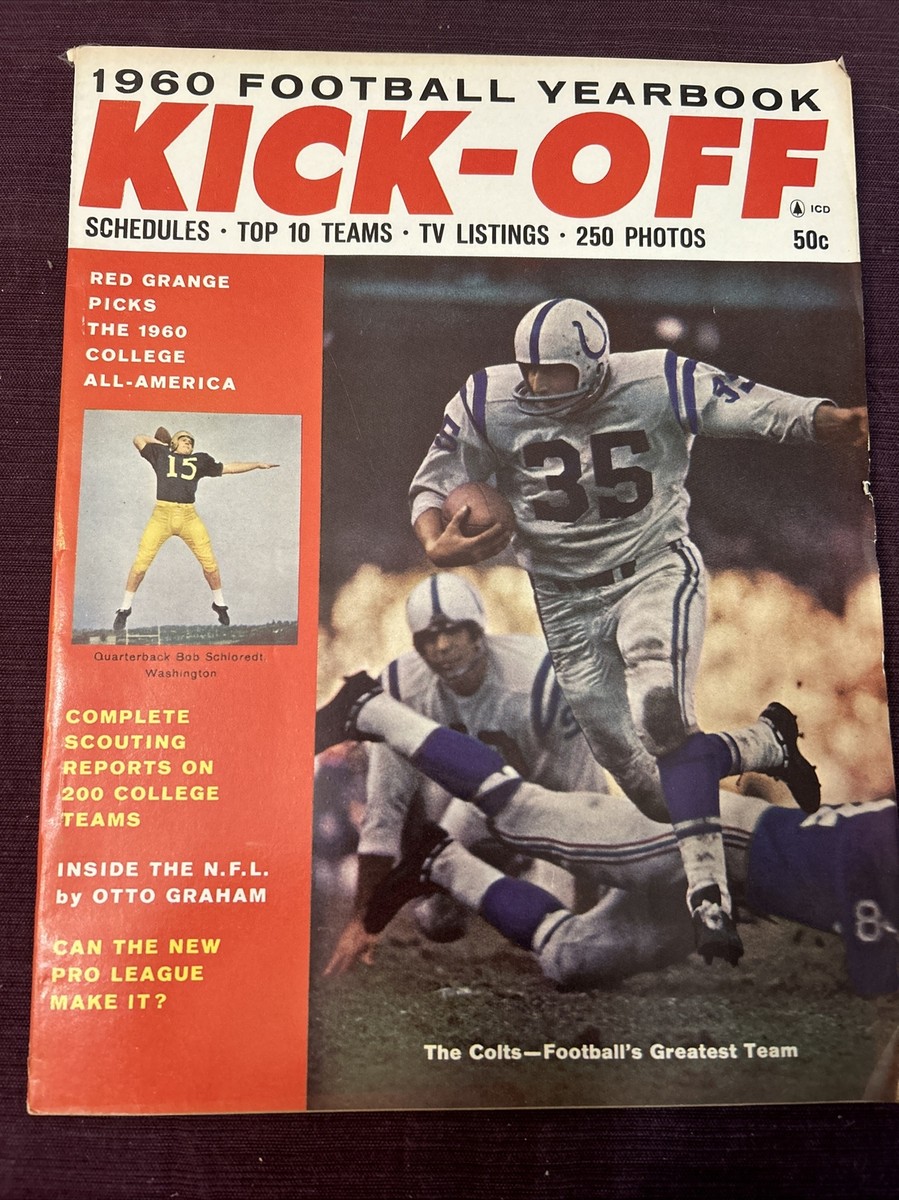 1960 NFL National Football League Kick-Off Yearbook VG Condition