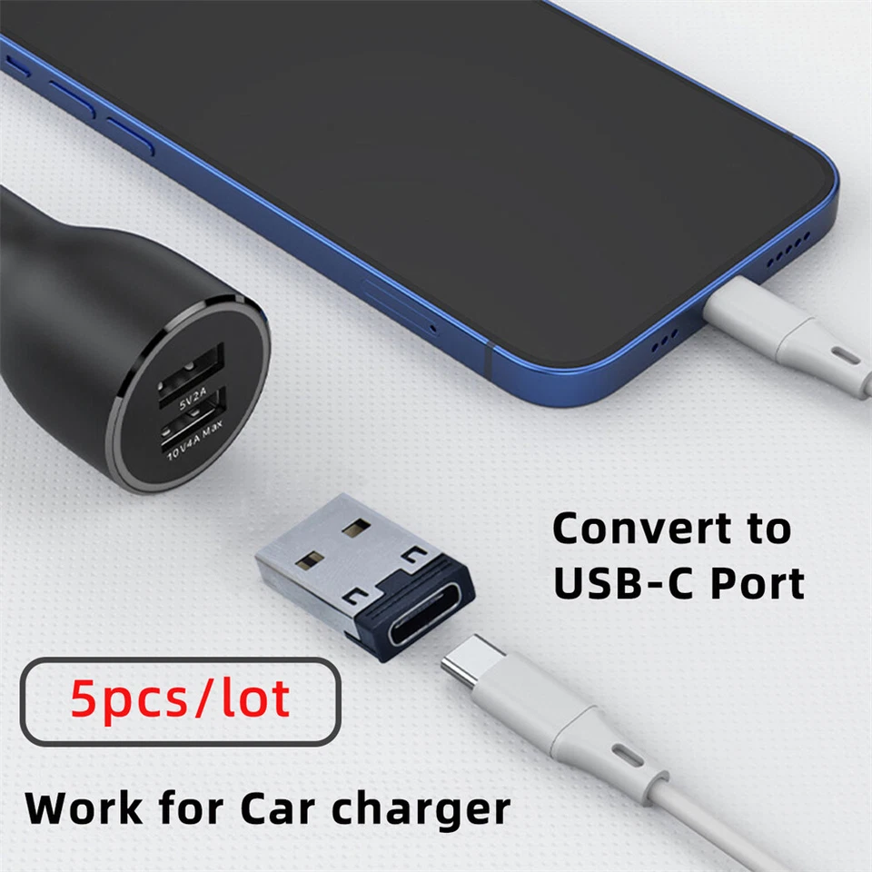 Cablecy 5pcs/lot USB-C Type C Female to USB 2.0 A Male 480Mb Data Power Adapter - Image 4 of 4