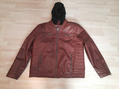 Angelo Litrico Kunstlederjacke, rotbraun, XXL, wie neu!