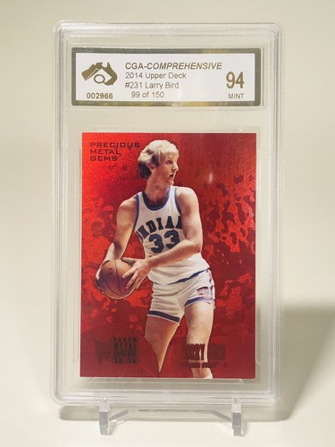 Larry Bird 2013-14 Fleer Retro Precious Metal Gems PMG #231 Red 99/150 - Picture 3 of 7