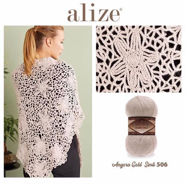 ALIZE Angora Gold Simli Wolle Mischgarn Lurexfaden Glitzer 100g (Farbauswahl) - Bild 3 von 3