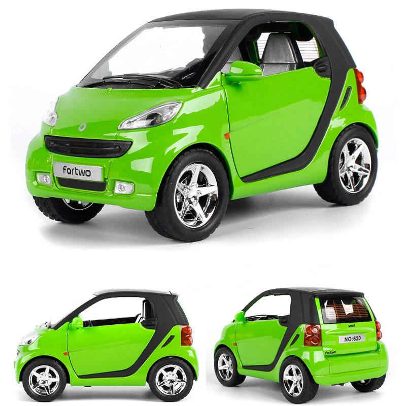1/24 Smart ForTwo Modellauto Die Cast Spielzeug fur Kinder Jungen Sammlung Grün - Bild 4 von 4