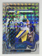 Cooper Kupp 2022 Panini Playbook Blue Mosaic Parallel #80 Los Angeles Rams