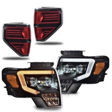 Led Drl Projector Headlights Tail Light Lamp Fit For 2009-2014 Ford F-150