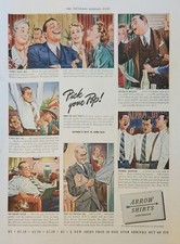 1940 Arrow Shirts Sanforized Vintage ad Pick your Pop