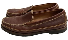 CHIPPEWA Hand Crafted USA Leather Loafer Rugged Vibram Sole Men’s 11D Slip On