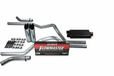 Ford F150 21-25 2.5 Dual Exhaust Kits Flowmaster 50 Slash Tip Corner Exit