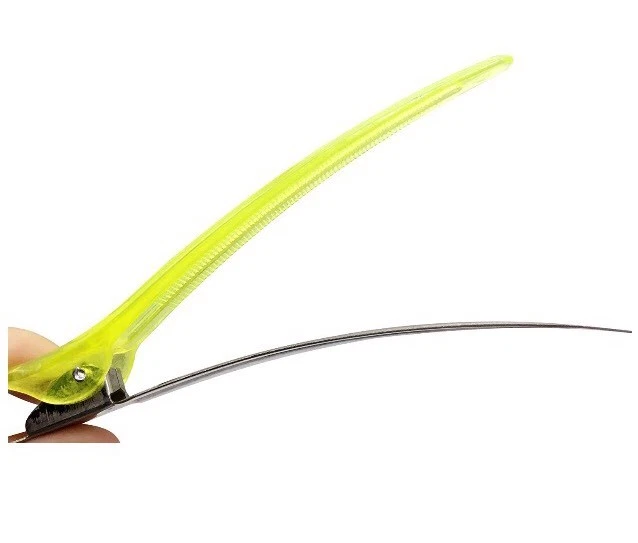 Pinzas para el cabello de pico de pato con sección transparente 12 piezas peinado peluquería  Foto 4 de 4