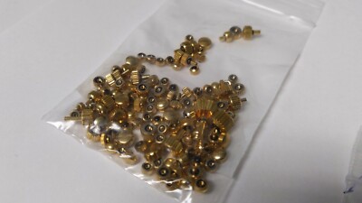 MIX Bag of 100 YELLOW CROWNS TAP 10 (0.90) WATERPROOF for watch repair parts NEW