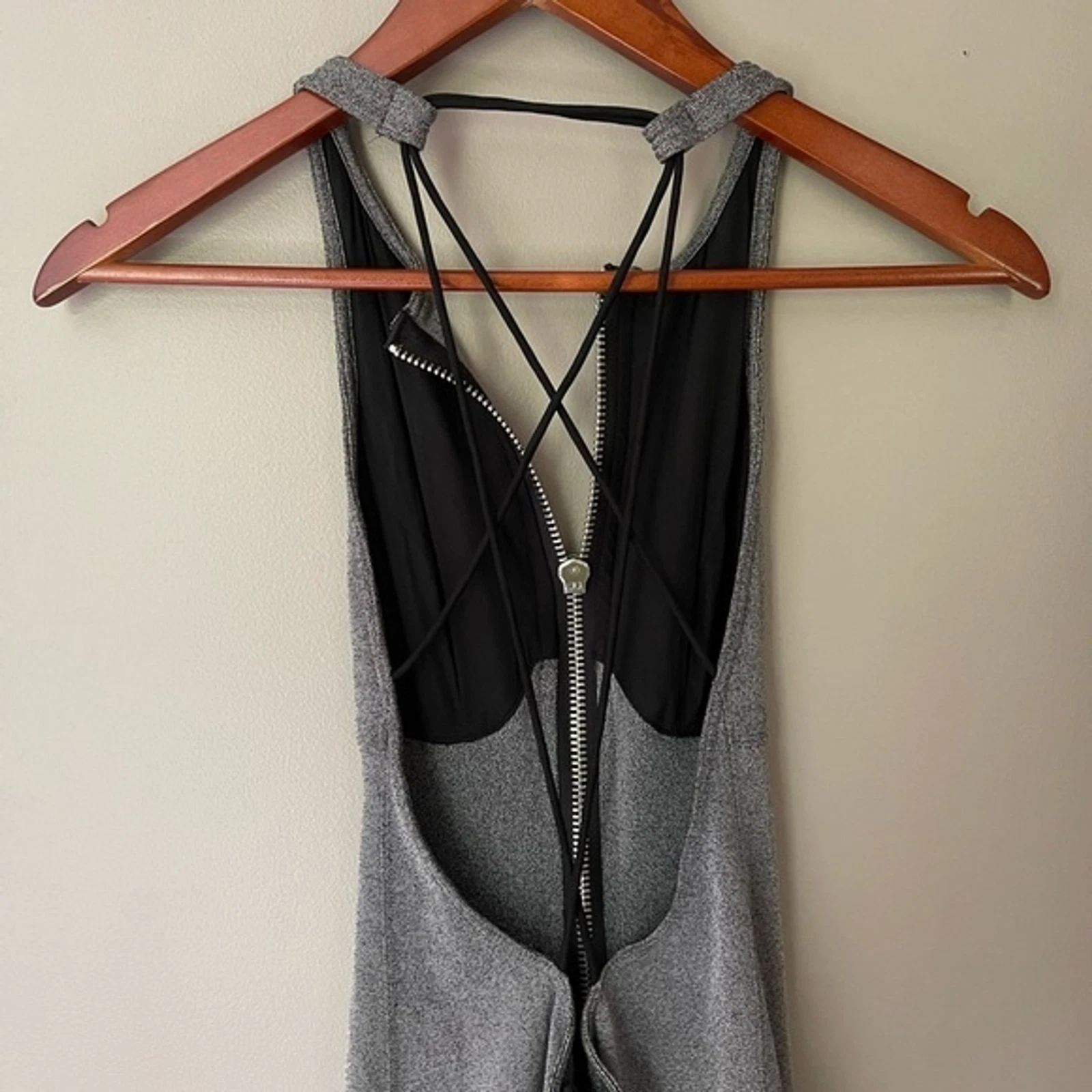 Abito con bodycon grigio Alexander Wang con cerniera schienale aperto taglia 0