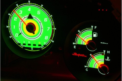 Toyota Supra MK4 design 3 glow gauges dials plasma dials kit tacho glow dash shi - 第 1/8 張圖片