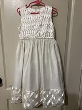Cinderella Girls Ivory Beaded Formal Dress Communion or Flower Girl Sz 5 Lined