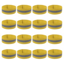 48pcs Reflective Bands Reflector Bands for Wrist/Arm/Ankle/Leg Yellow