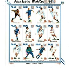 Palau - 1994 - World Cup - Team USA - Tony Meola - Sheet of 12 stamps - MNH