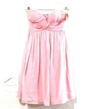 Donna Morgan Pink Silk Chiffon Strapless Dress 4 S NWT