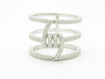 Platin Sterling Silber Saphir Weiß Stein Ewigkeit Motiv Liebe Ring Ring