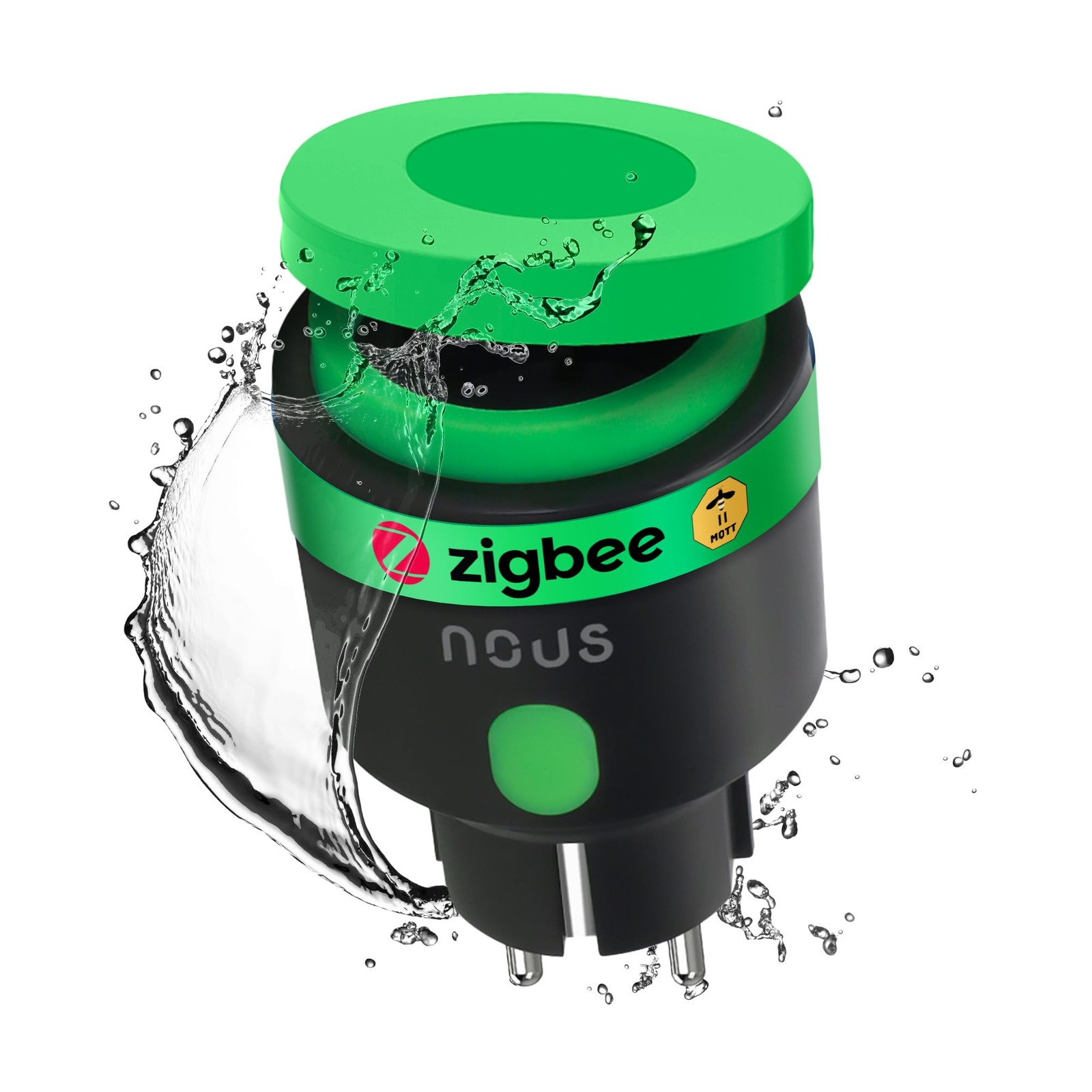 Prise extérieure intelligente IP44 Zigbee avec fonction mesure de consommation