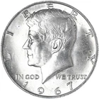 ⭐ 1967 Kennedy Half Dollar AU About Uncirculated 40% Silver Collectible JFK Coin