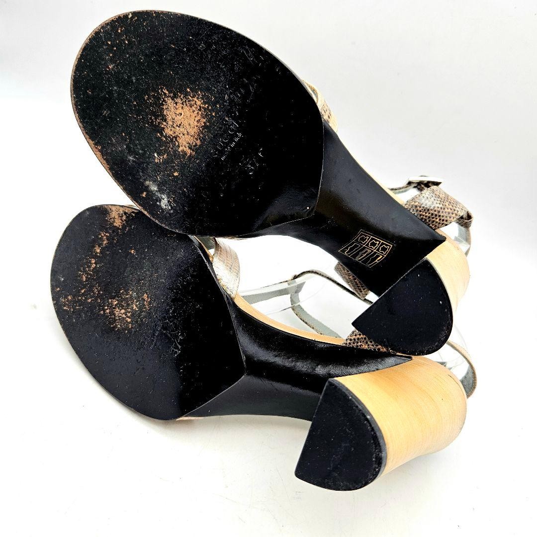 GUCCI Python Strap Sandals, Size US 7, Open Toe H… - image 7