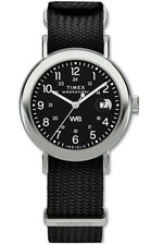 TIMEX Weekender TW2W85700 Quartz 37mm Black Dial Fabric Strap Date INDIGLO Watch