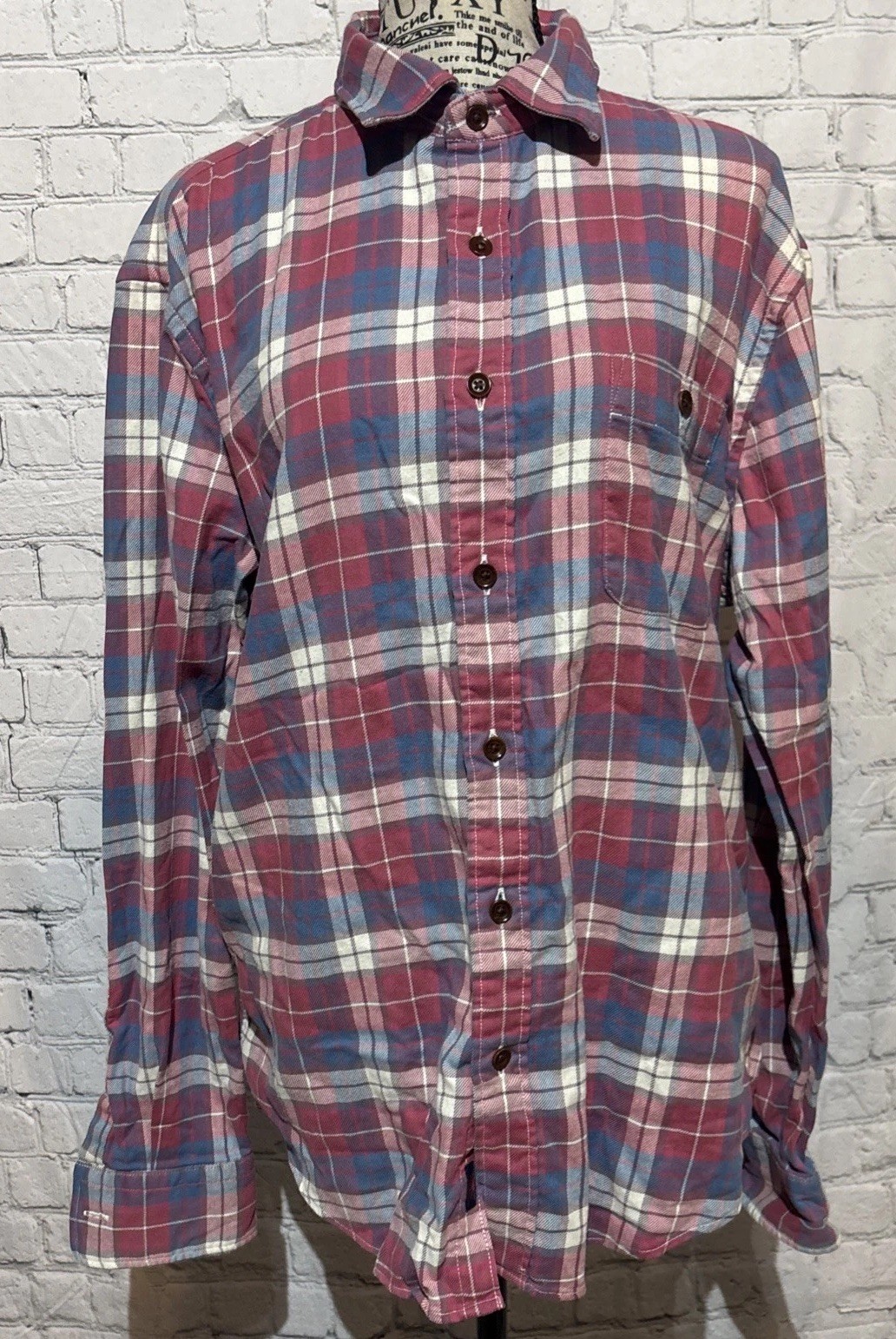 Faherty Super Brushed Flannel Button Up Shirt Men… - image 2